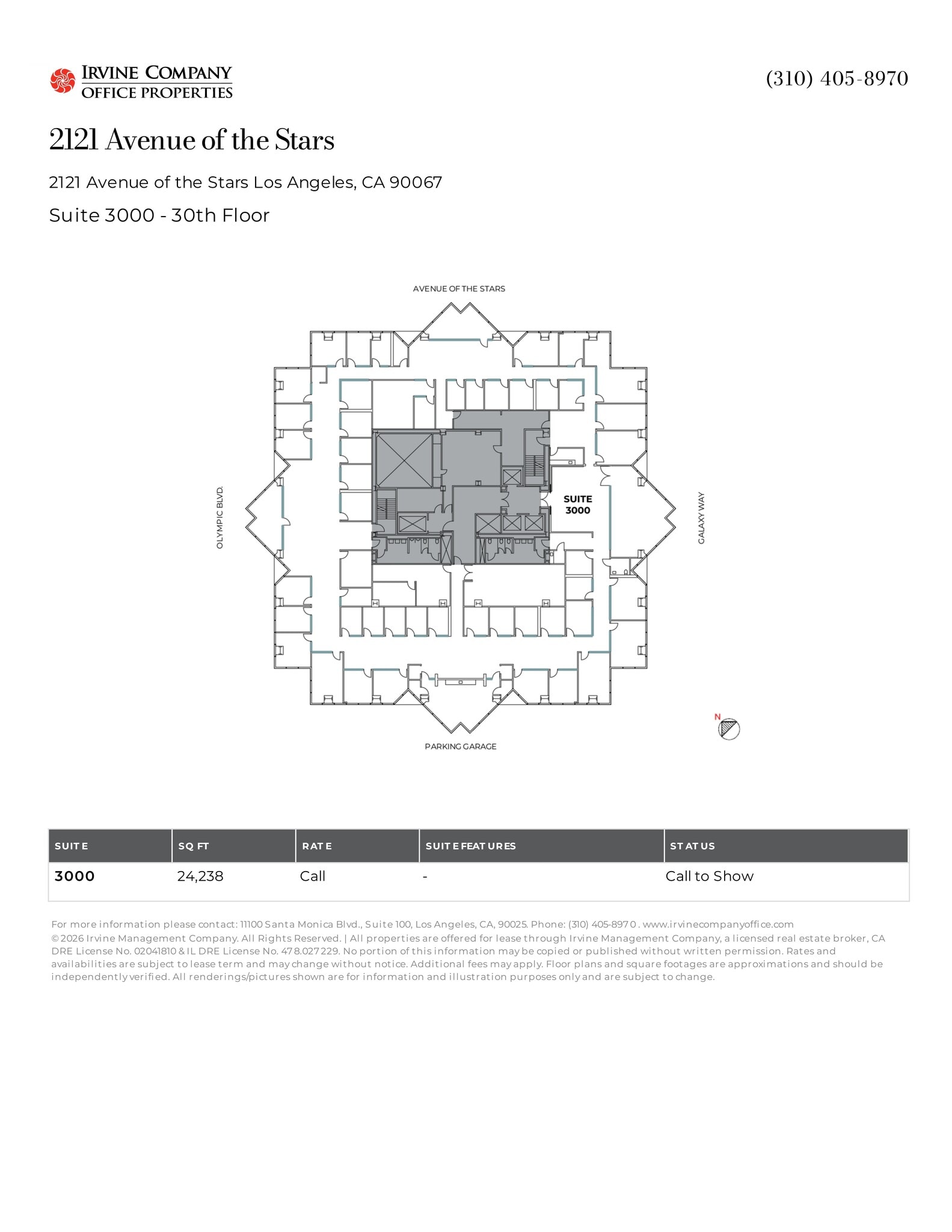 2121 Avenue of the Stars, Century City, CA à louer Plan de site– Image 1 sur 1