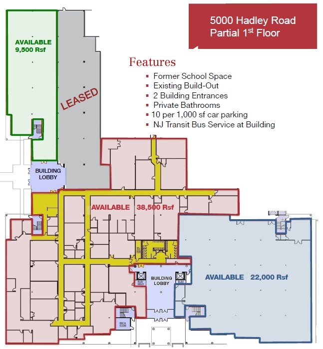 5000 Hadley Rd, South Plainfield, NJ à louer Plan d’étage– Image 1 sur 1