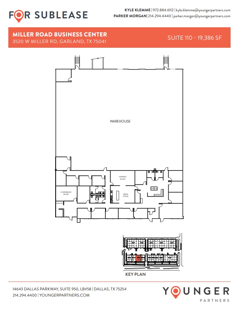 3520 W Miller Rd, Garland, TX à louer Plan d’étage– Image 1 sur 1
