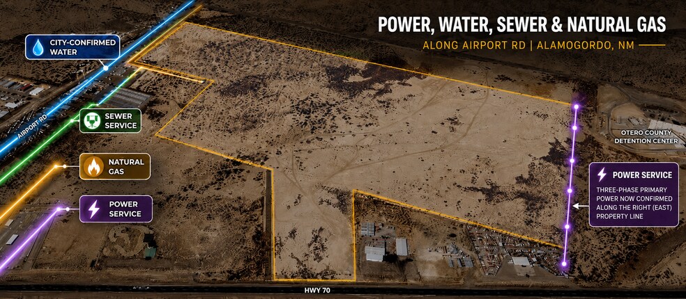 Hwy 70 Frontage w/dual access on Airport Rd, Alamogordo, NM à vendre - Photo de l’immeuble – Image 3 sur 14