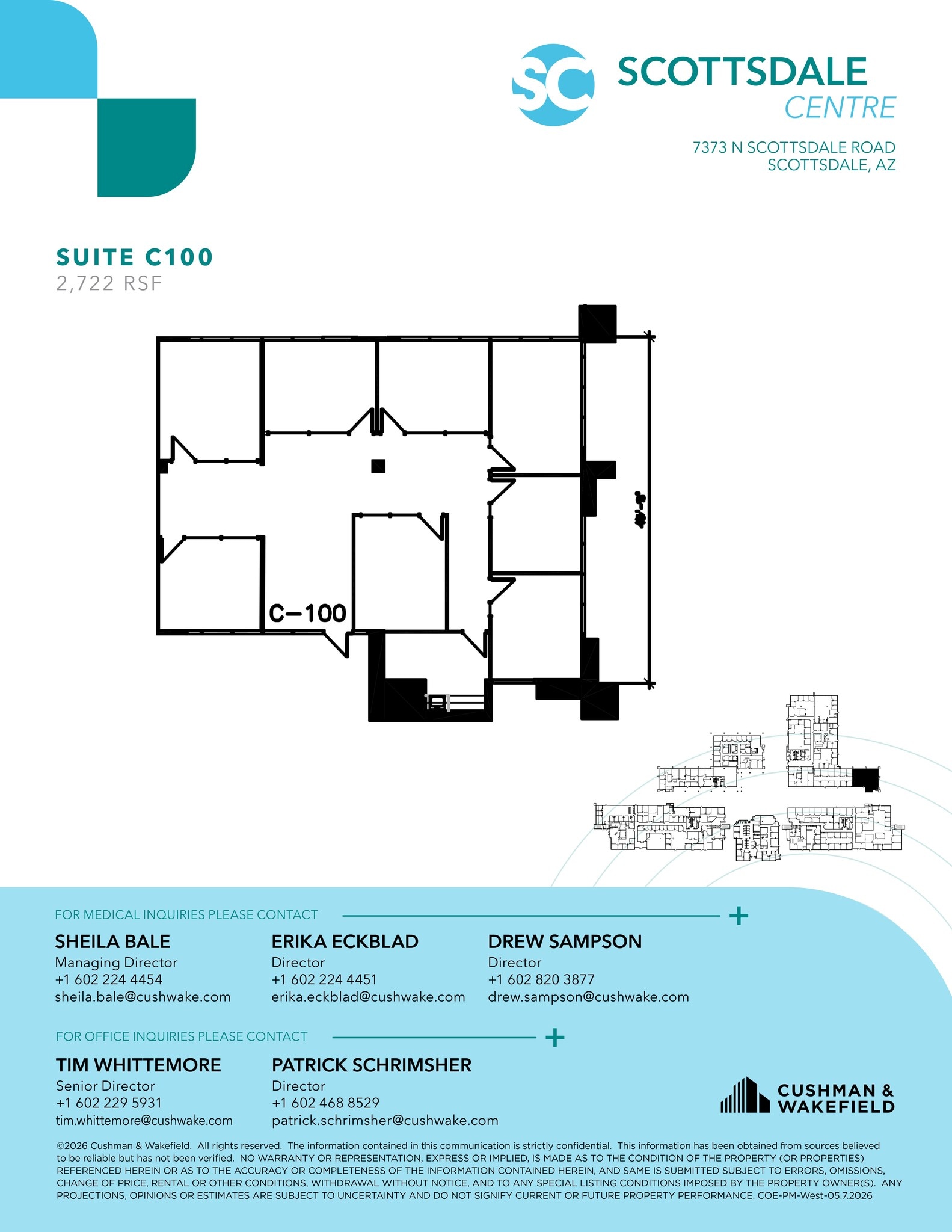 7373 N Scottsdale Rd, Scottsdale, AZ à louer Plan d’étage– Image 1 sur 1