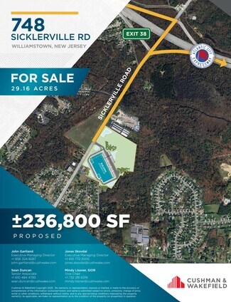 Plus de détails pour 748 Sicklerville Rd, Williamstown, NJ - Terrain à vendre
