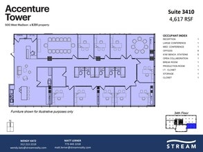 500 W Madison St, Chicago, IL à louer Plan d’étage– Image 1 sur 1