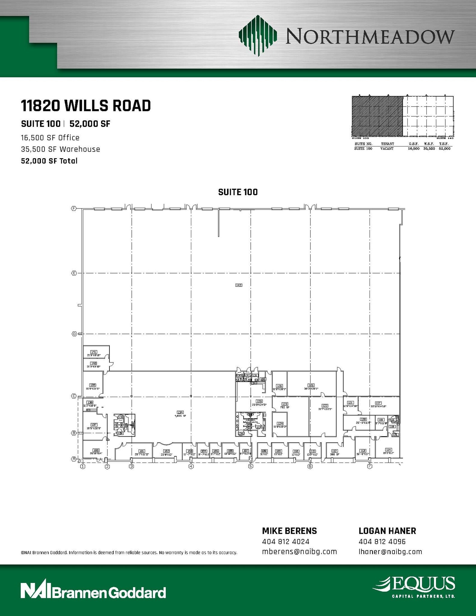 1100 Northmeadow Pky, Roswell, GA à louer Plan d’étage– Image 1 sur 1