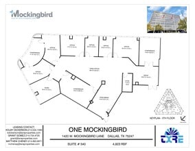 1420 W Mockingbird Ln, Dallas, TX à louer Plan d’étage– Image 1 sur 2