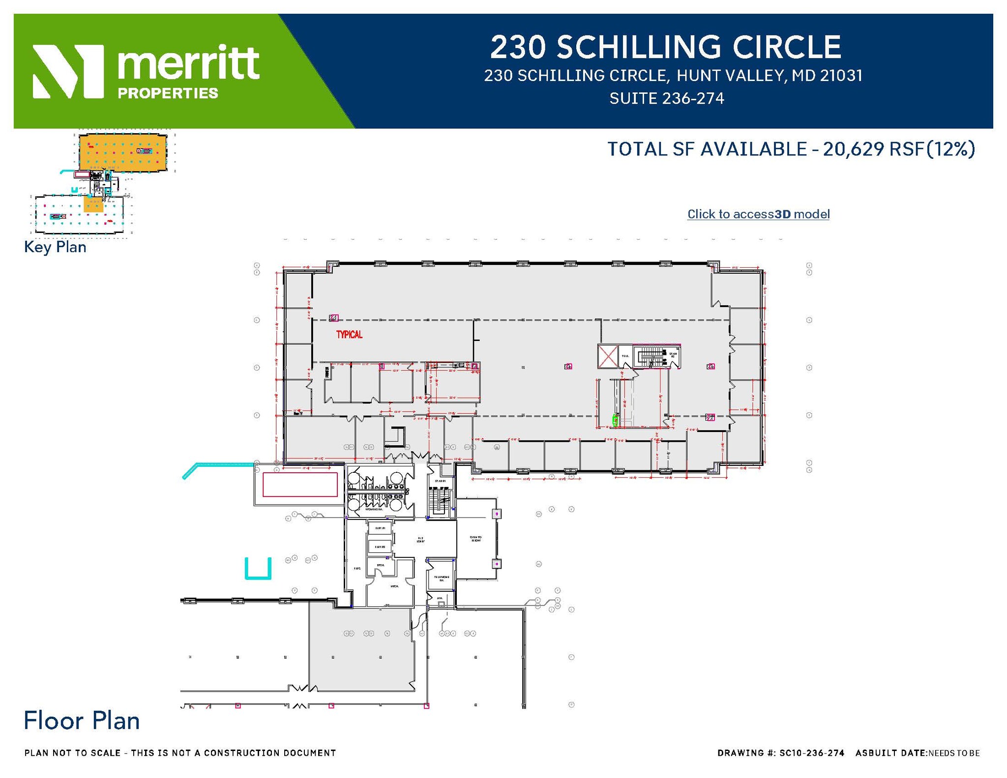 215 Schilling Cir, Hunt Valley, MD à louer Plan d’étage– Image 1 sur 2
