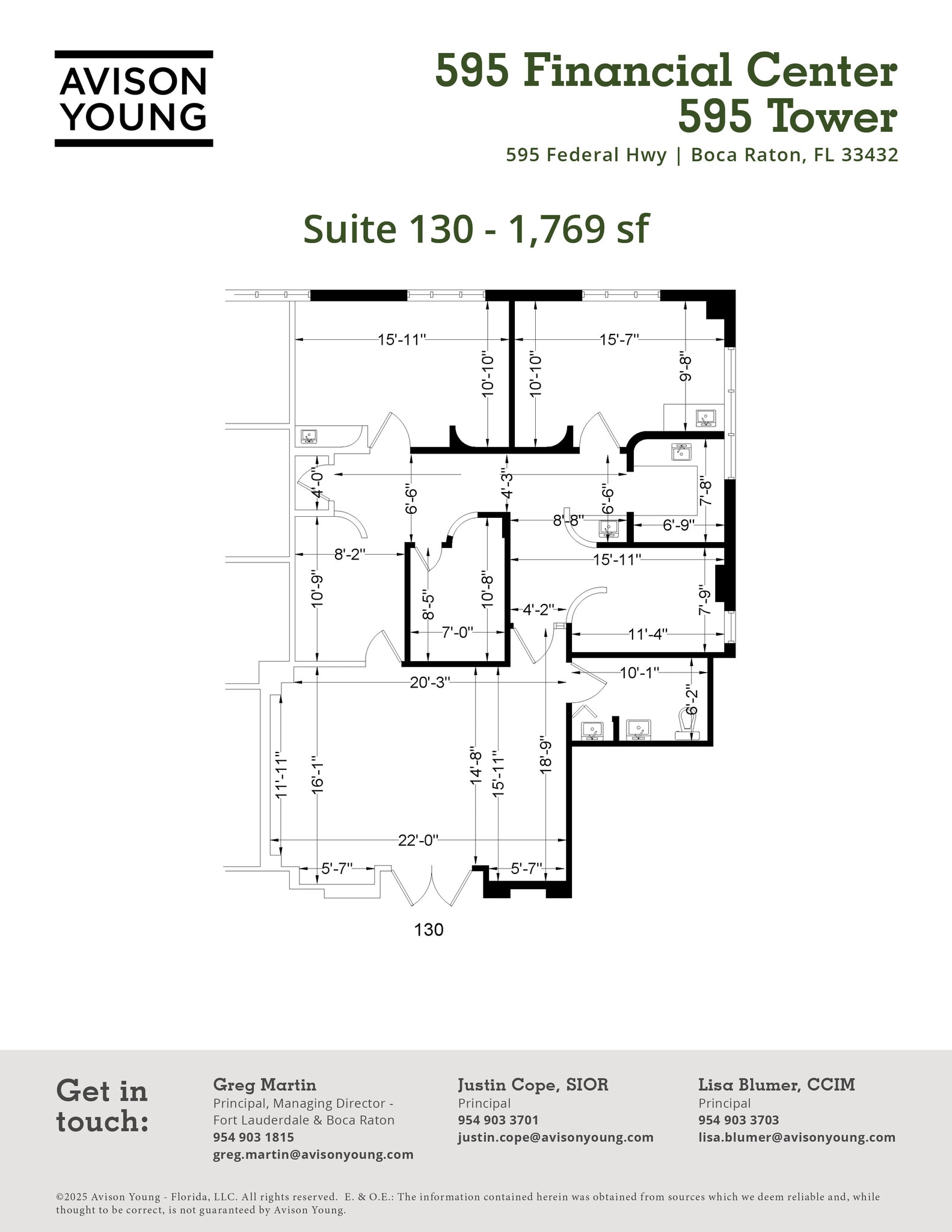 595 S Federal Hwy, Boca Raton, FL à louer Plan d’étage– Image 1 sur 1