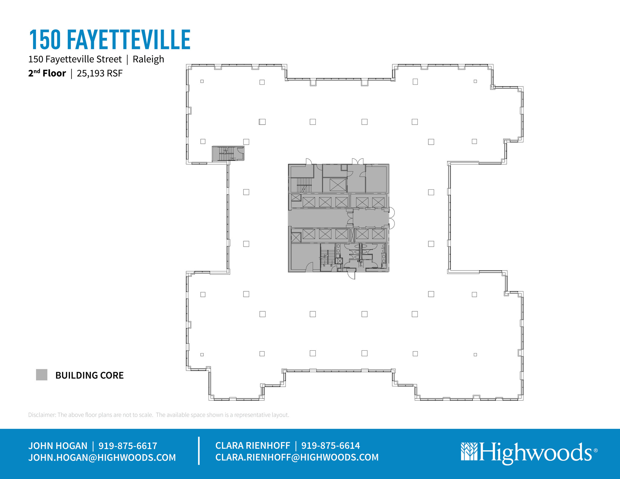 150 Fayetteville St, Raleigh, NC à louer Plan d’étage– Image 1 sur 2