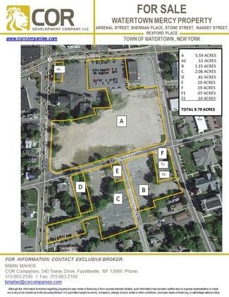 Plus de détails pour 253 Arsenal St, Watertown, NY - Terrain à vendre