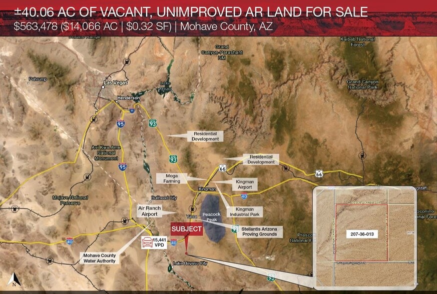 S W Crystal Springs Dr & S Kickapoo Dr, Yucca, AZ à vendre - Aérien – Image 1 sur 1