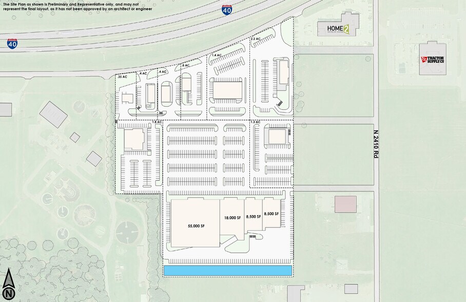 900 S Access Rd, Weatherford, OK à louer - Plan de site – Image 2 sur 2