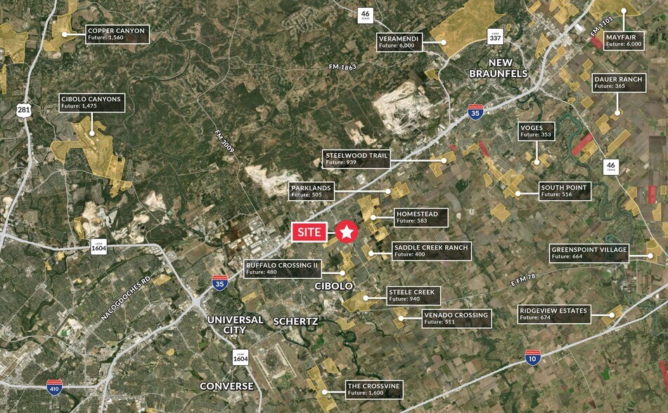 FM 1103 and Turning Stone, Cibolo, TX à louer - Aérien – Image 2 sur 5