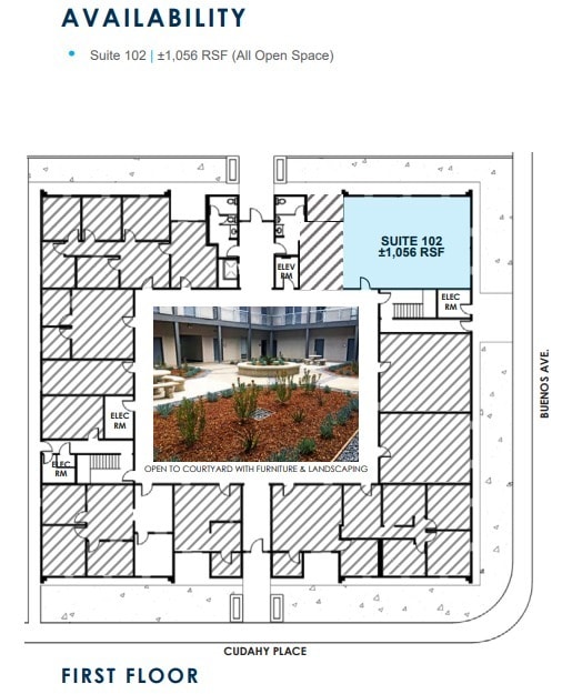 1094 Cudahy Pl, San Diego, CA à louer Plan d’étage– Image 1 sur 1