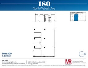 180 N Wabash Ave, Chicago, IL à louer Plan d’étage– Image 1 sur 6