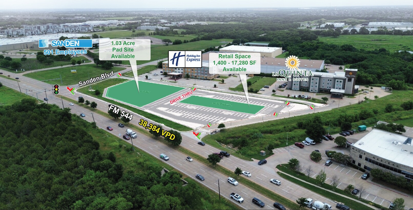 544 E SWQ of FM 544 and Sanden Blvd., Wylie, TX à louer Photo principale– Image 1 sur 4