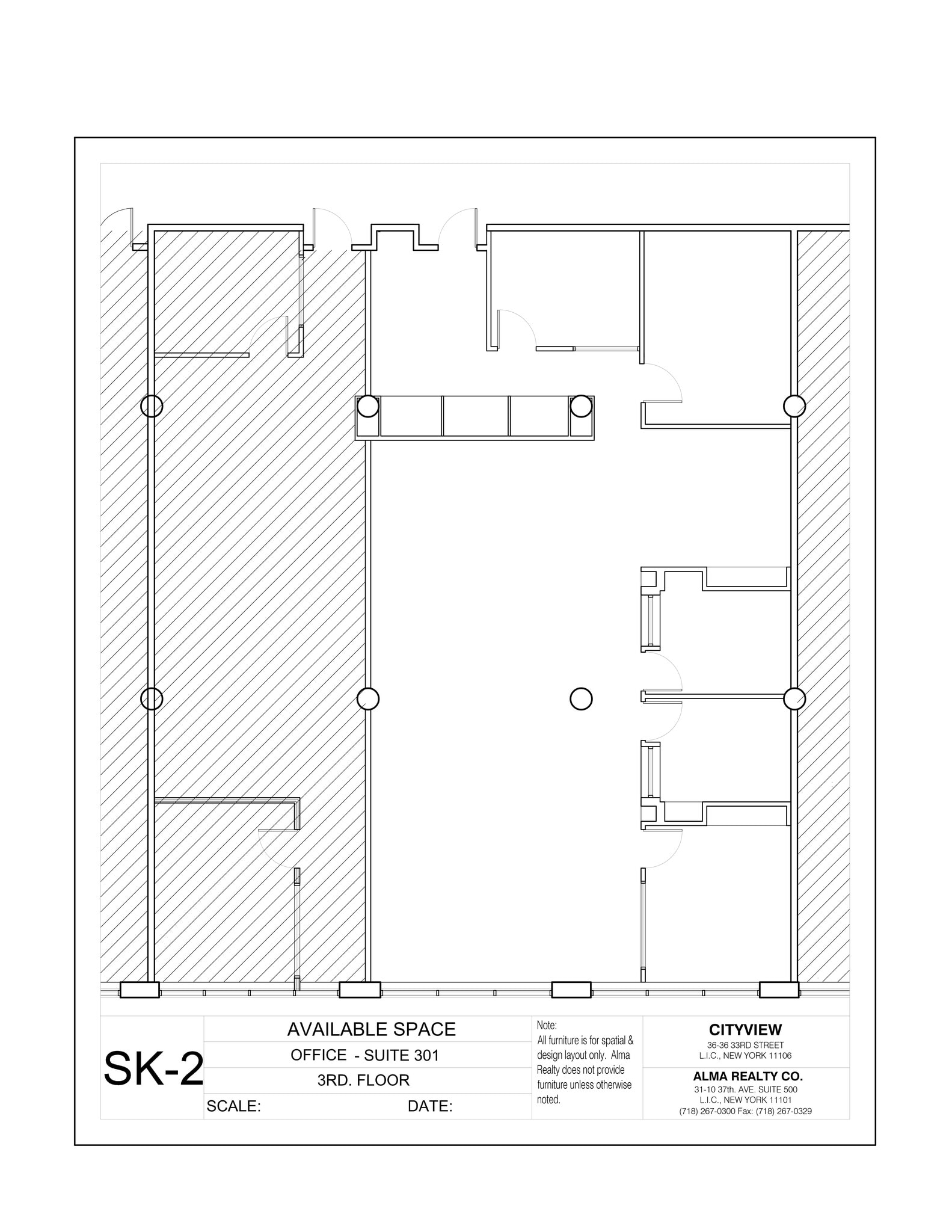 36-36 33rd St, Long Island City, NY à louer Plan de site– Image 1 sur 1