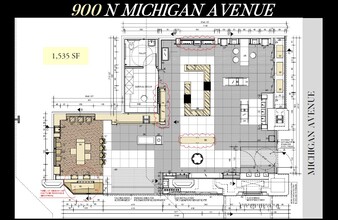 900 N Michigan Ave, Chicago, IL à louer Plan d’étage– Image 2 sur 2