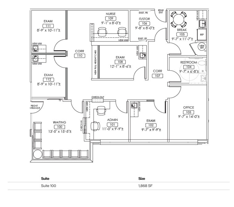 1101 Raintree Cir, Allen, TX à louer Plan d’étage– Image 1 sur 1