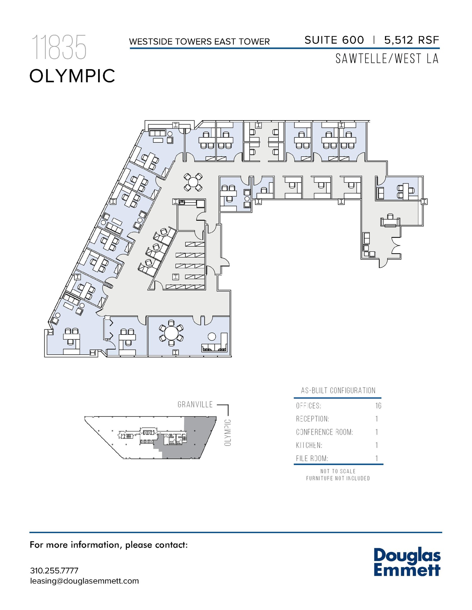 11845 W Olympic Blvd, Los Angeles, CA à louer Plan d’étage– Image 1 sur 1