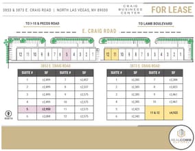 3853 E Craig Rd, North Las Vegas, NV à louer Plan de site– Image 2 sur 5