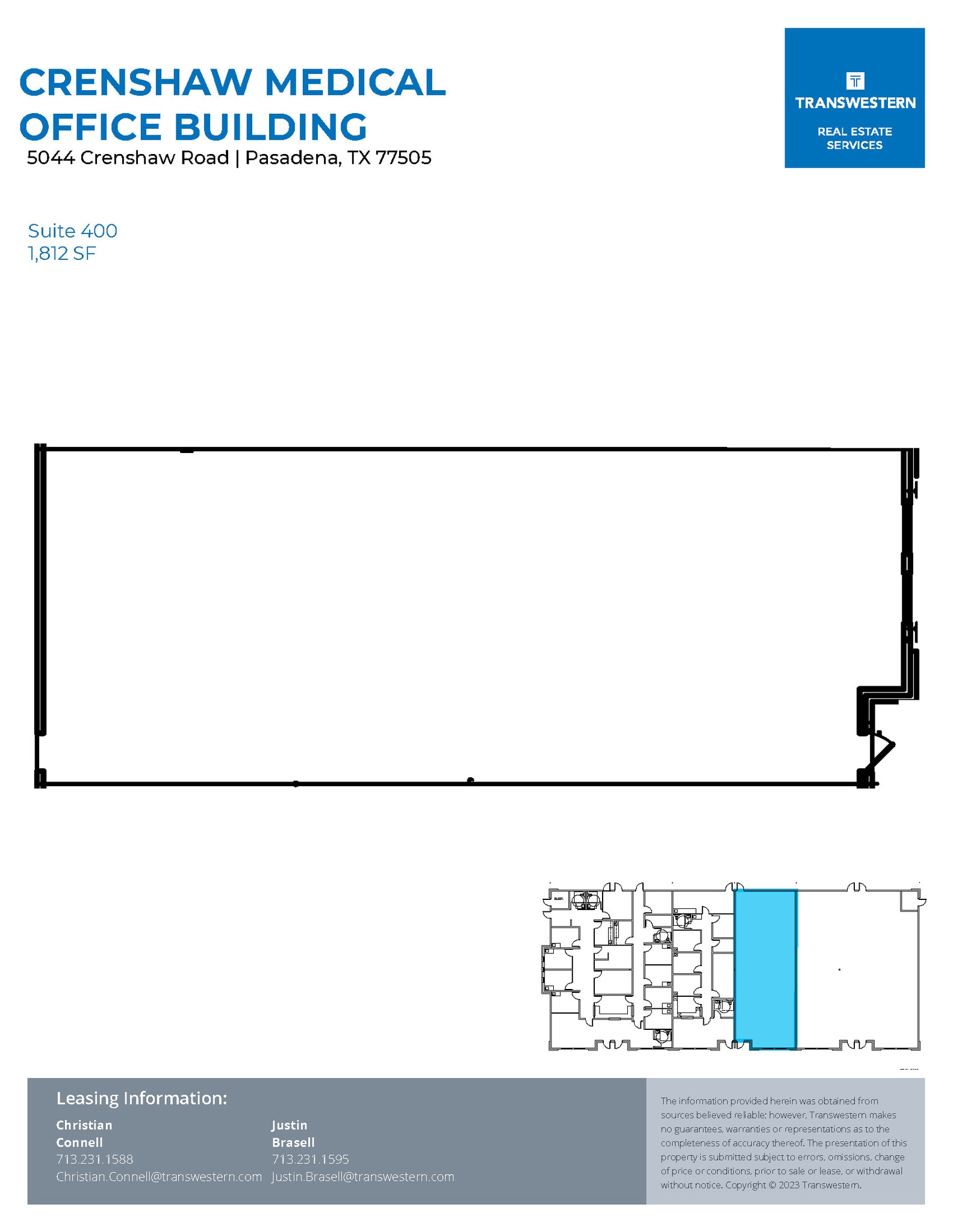 5040 Crenshaw Rd, Pasadena, TX à louer Plan d’étage– Image 1 sur 1
