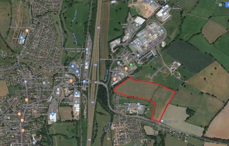 Honiton Rd, Cullompton à vendre - Aérien – Image 2 sur 2