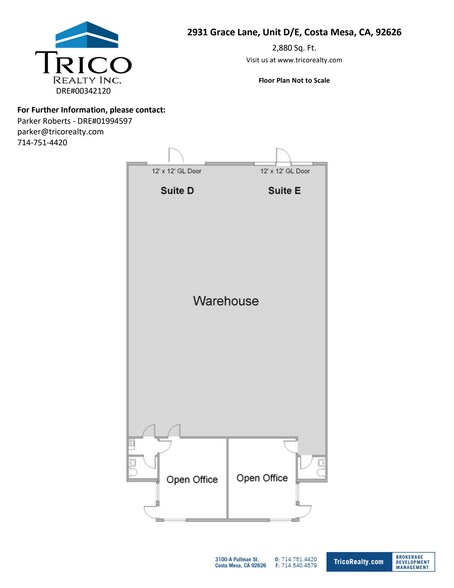 2931 Grace Ln, Costa Mesa, CA à louer - Plan d’étage – Image 2 sur 2