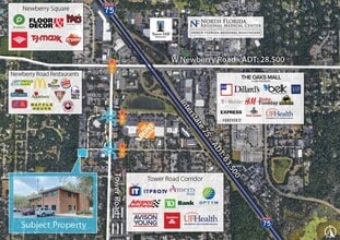 100 NW 76th Dr, Gainesville, FL - VUE AÉRIENNE vue de carte