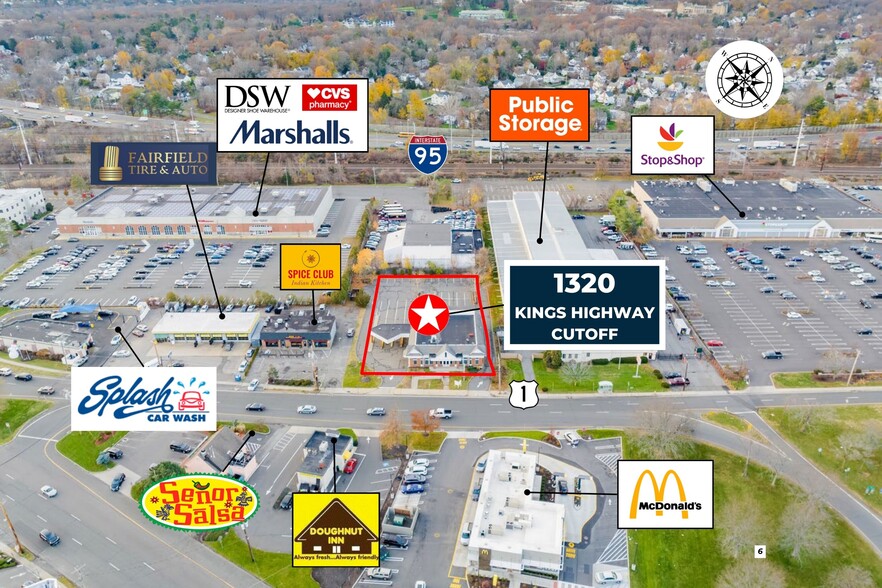 1320 Kings Highway Cutoff, Fairfield, CT à louer - Aérien – Image 3 sur 12