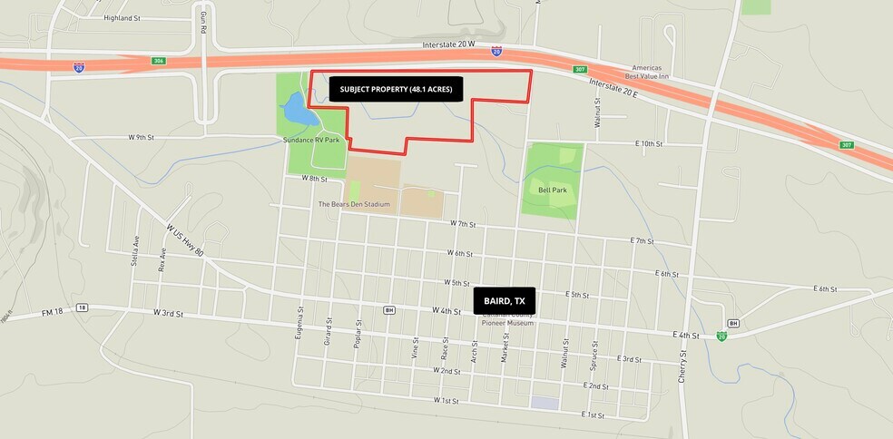 I-20 Frontage, Baird, TX à vendre - Aérien – Image 2 sur 4