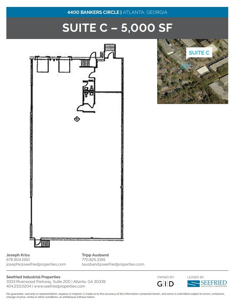 4400 Bankers Cir, Atlanta, GA à louer Plan d’étage– Image 1 sur 2