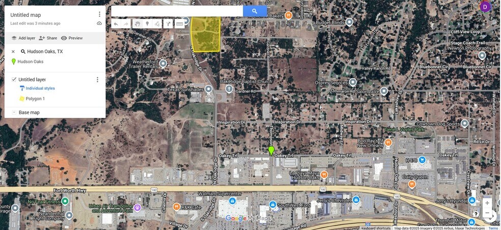 TBA North Oakridge Drive, Hudson Oaks, TX à vendre - Aérien – Image 2 sur 8