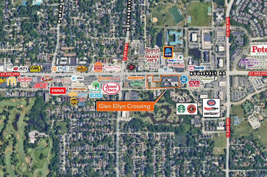 701-719 Roosevelt Rd, Glen Ellyn, IL à louer - Photo de l’immeuble – Image 3 sur 3
