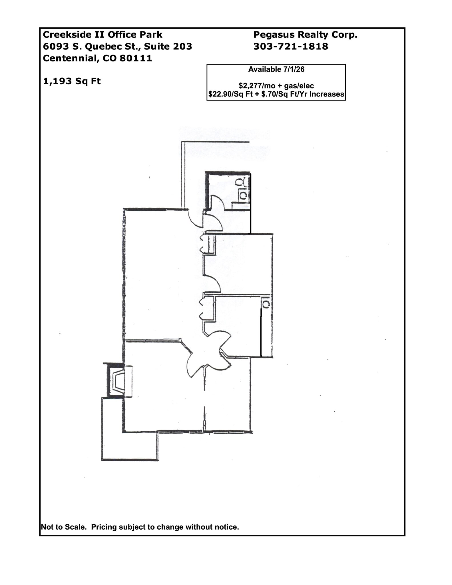 6053-6099 S Quebec St, Englewood, CO à louer Plan d’étage– Image 1 sur 1