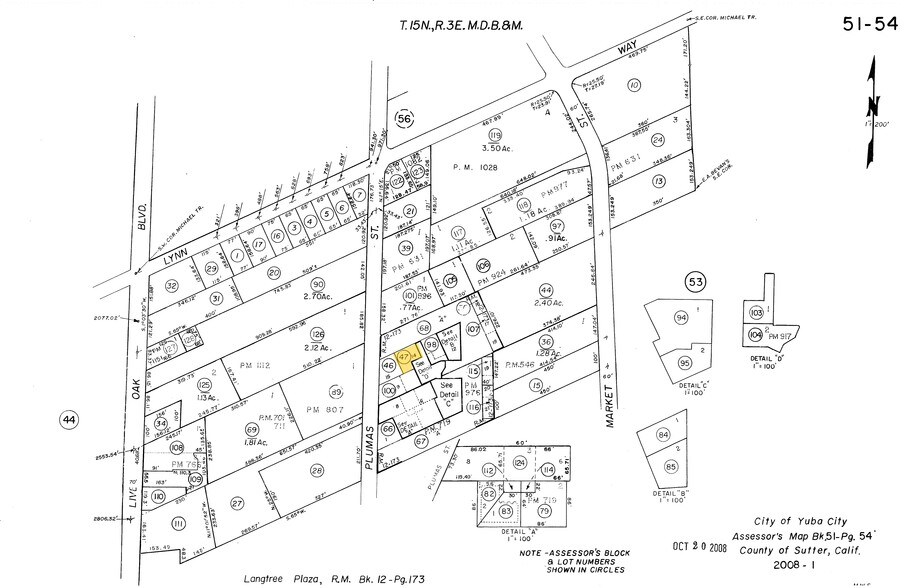1215 Plumas St, Yuba City, CA à vendre - Plan cadastral – Image 3 sur 53