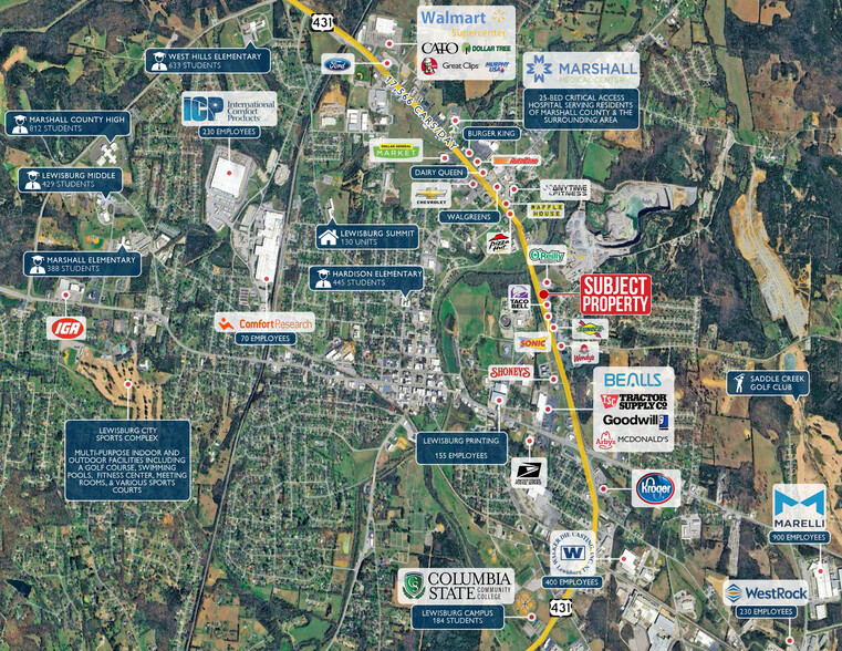 450 N Ellington Pky, Lewisburg, TN à vendre - Photo de l’immeuble – Image 2 sur 4
