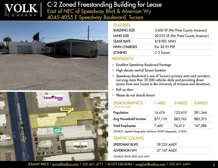 4045 E Speedway Blvd, Tucson, AZ à louer - Photo de l’immeuble – Image 2 sur 5