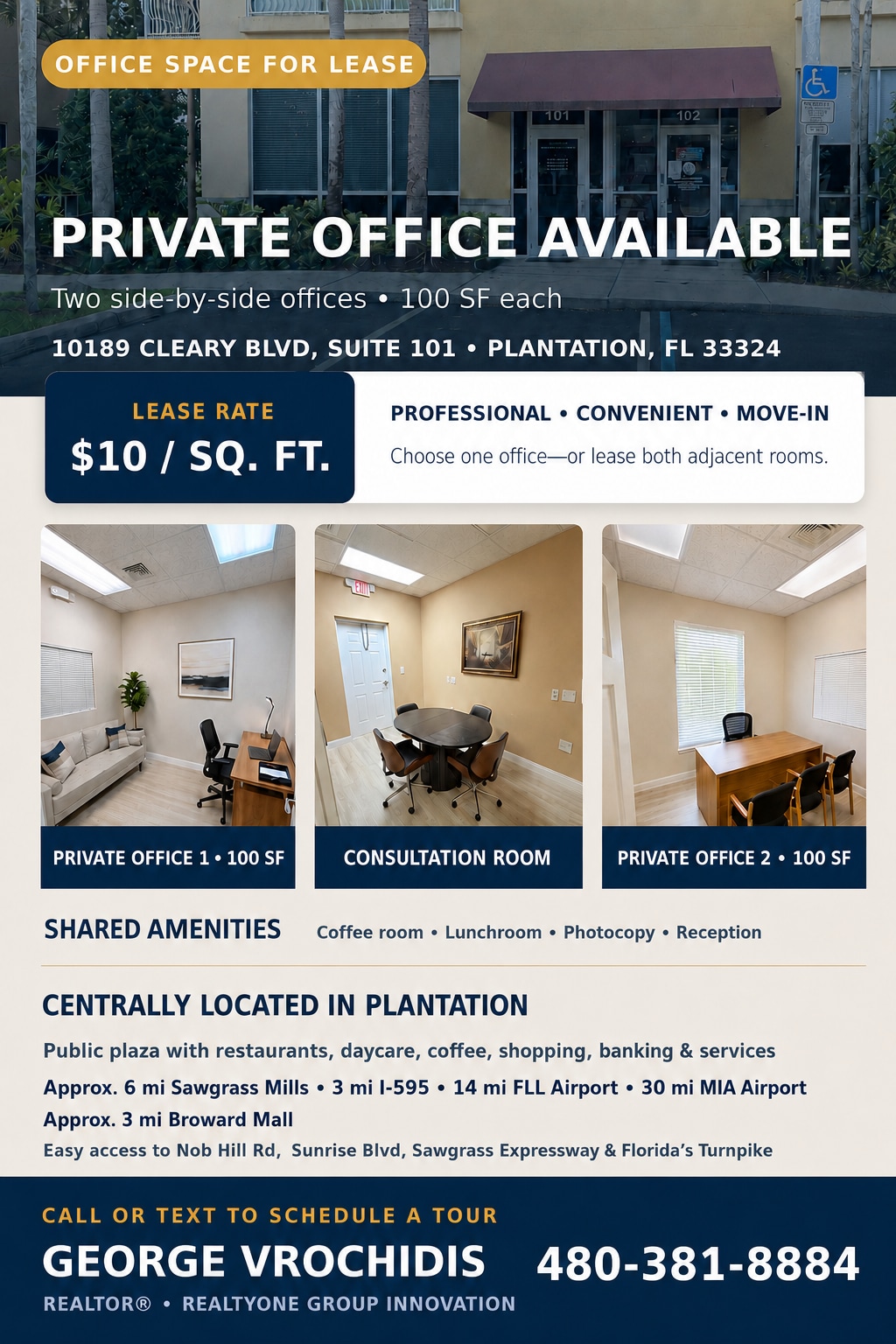 10189 Cleary Blvd, Plantation, FL à louer Photo intérieure– Image 1 sur 7