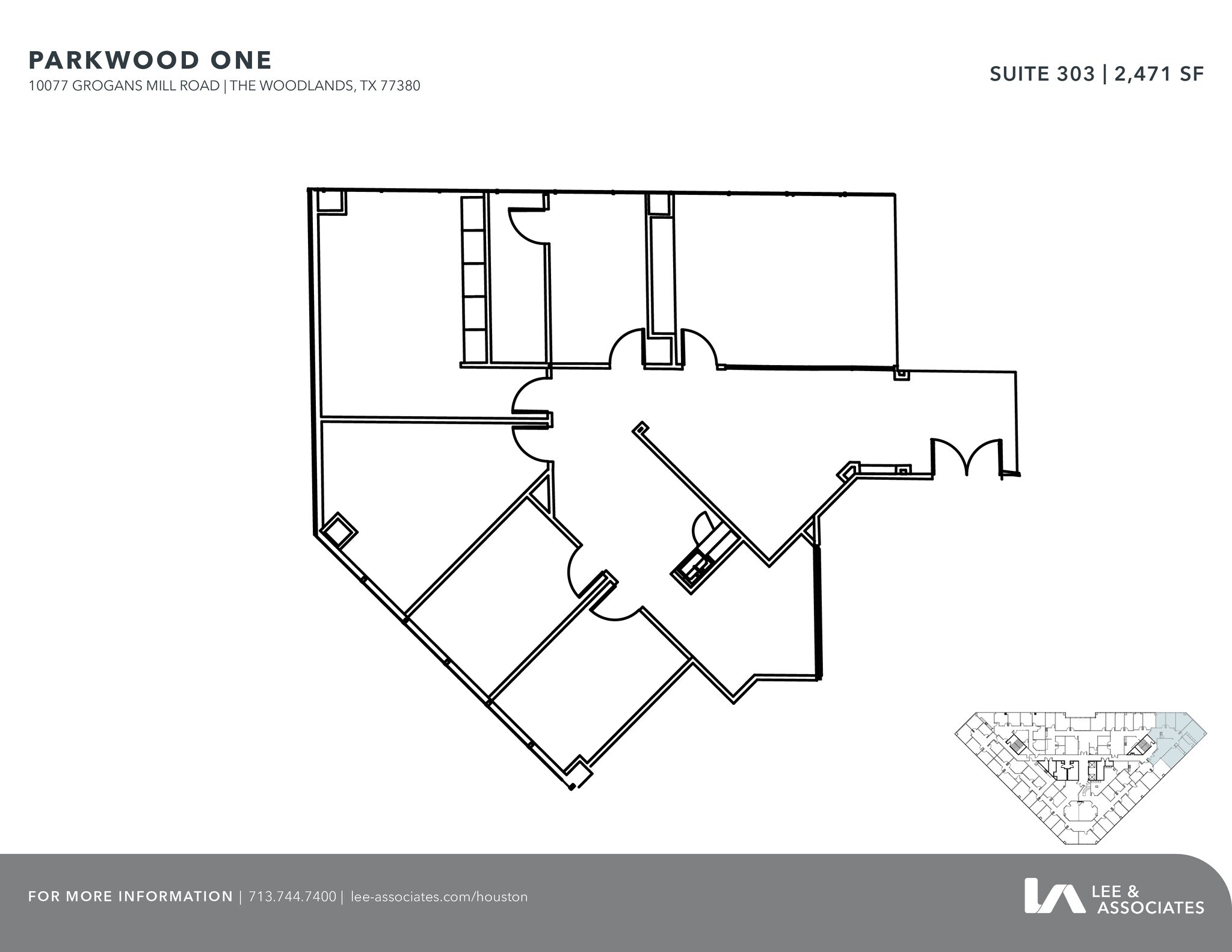 10077 Grogans Mill Rd, The Woodlands, TX à louer Plan d’étage– Image 1 sur 1