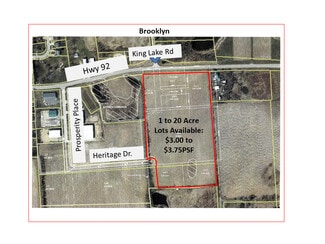 Plus de détails pour HWY 92 & PROSPERITY PLACE, Brooklyn, WI - Terrain à vendre