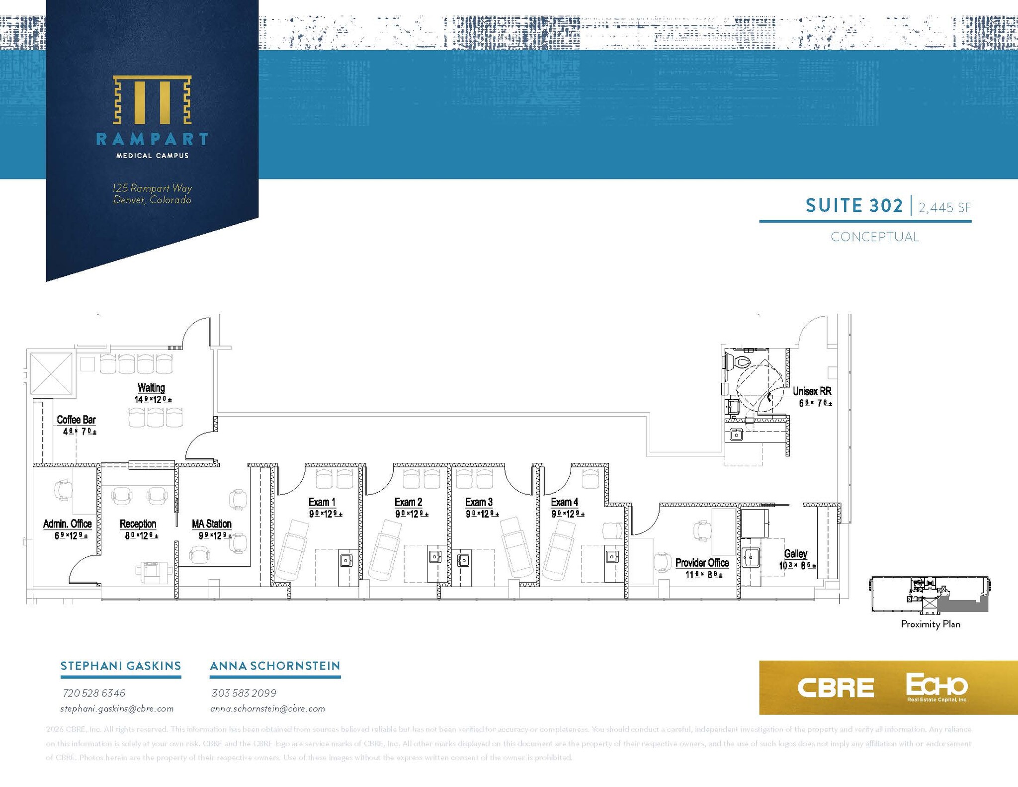 125 Rampart Way, Denver, CO à louer Plan d’étage– Image 1 sur 1