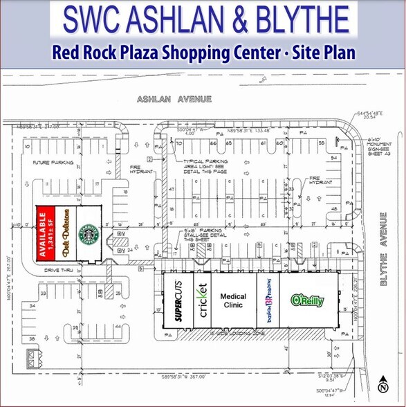 4425-4441 W Ashlan Ave, Fresno, CA à louer - Plan de site – Image 2 sur 2