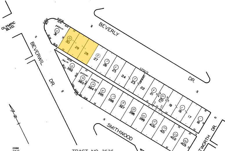 405 S Beverly Dr, Beverly Hills, CA à vendre - Plan cadastral – Image 2 sur 15