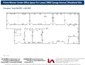 5850 Canoga Ave, Woodland Hills, CA à louer Plan d’étage– Image 1 sur 6