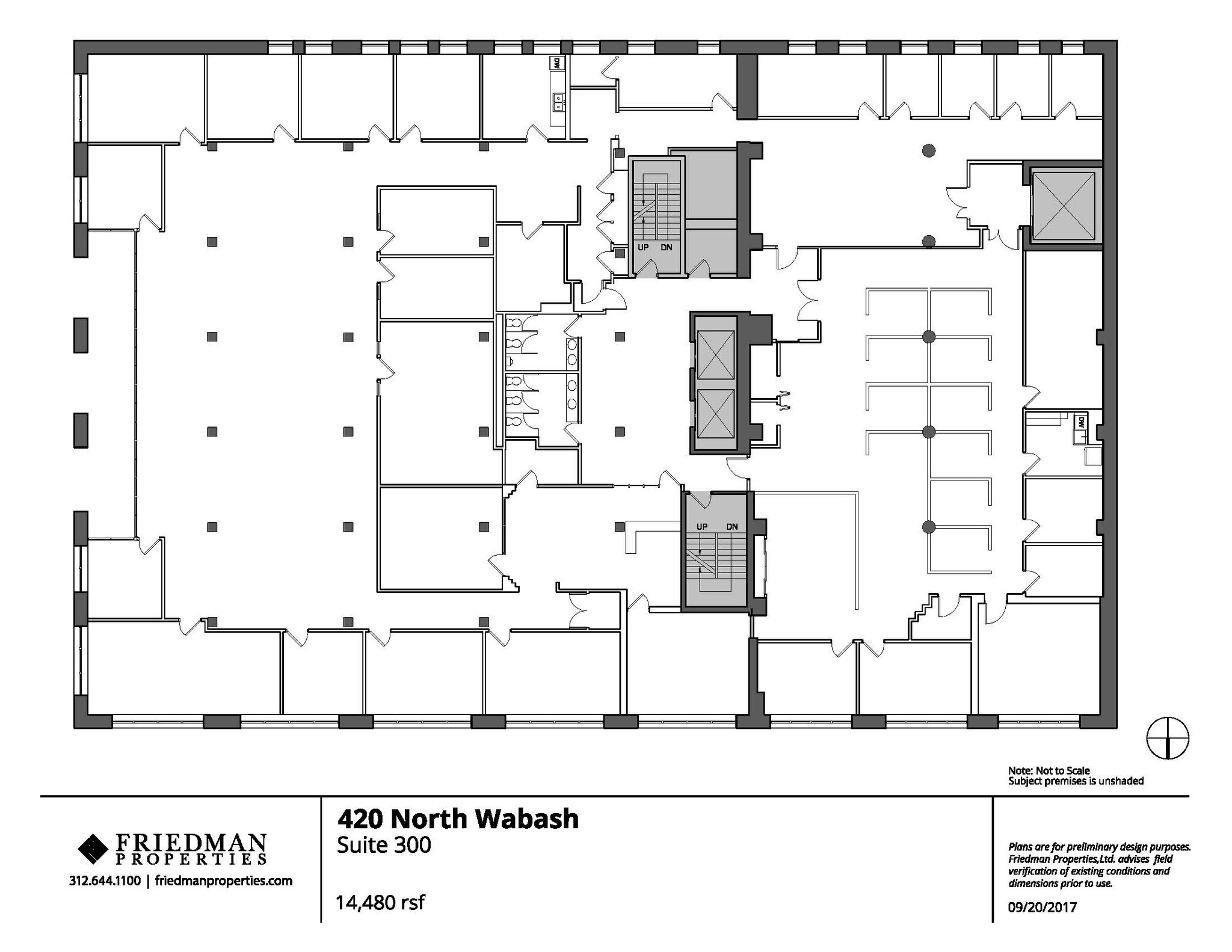 420 N Wabash Ave, Chicago, IL à louer Plan d’étage– Image 1 sur 4