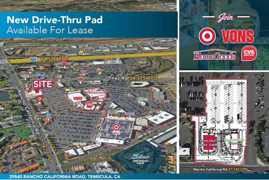 Drive Thru Pad 29540 Ranch California Rd, Temecula, CA à louer - Autre – Image 1 sur 1