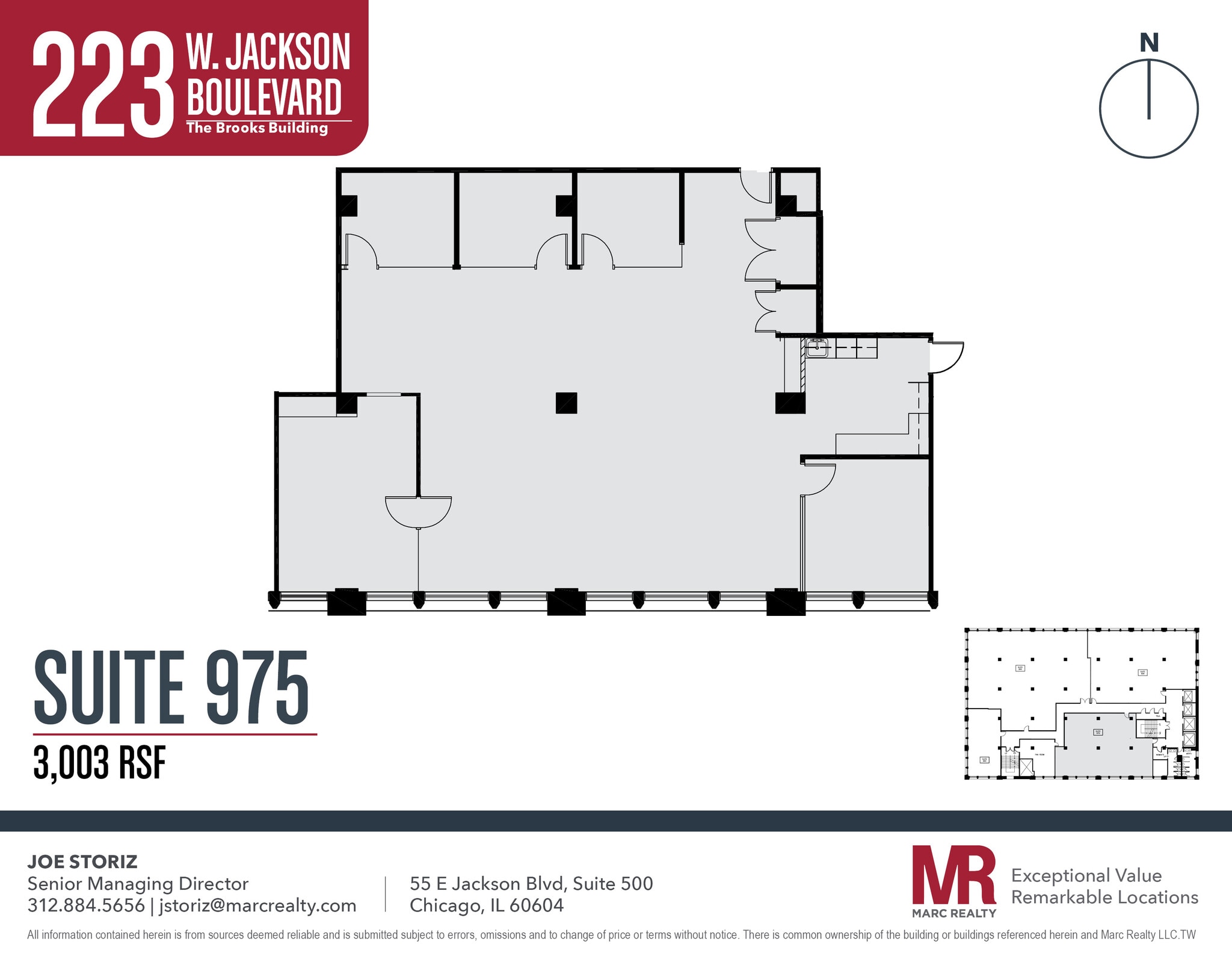 223 W Jackson Blvd, Chicago, IL à louer Plan d’étage– Image 1 sur 1