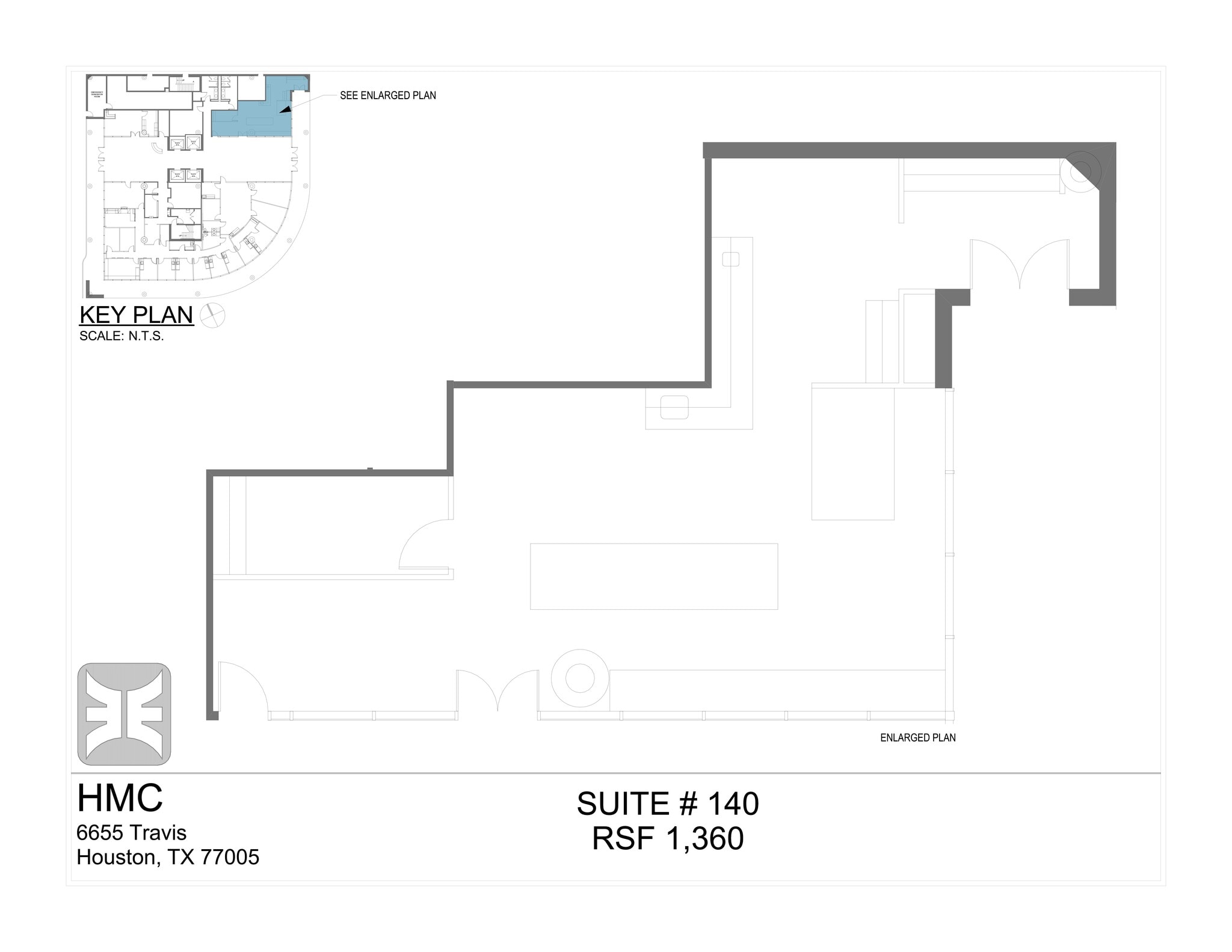6655 Travis St, Houston, TX à louer Plan de site– Image 1 sur 1