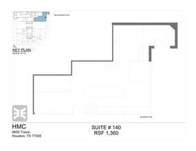 6655 Travis St, Houston, TX à louer Plan de site– Image 1 sur 1