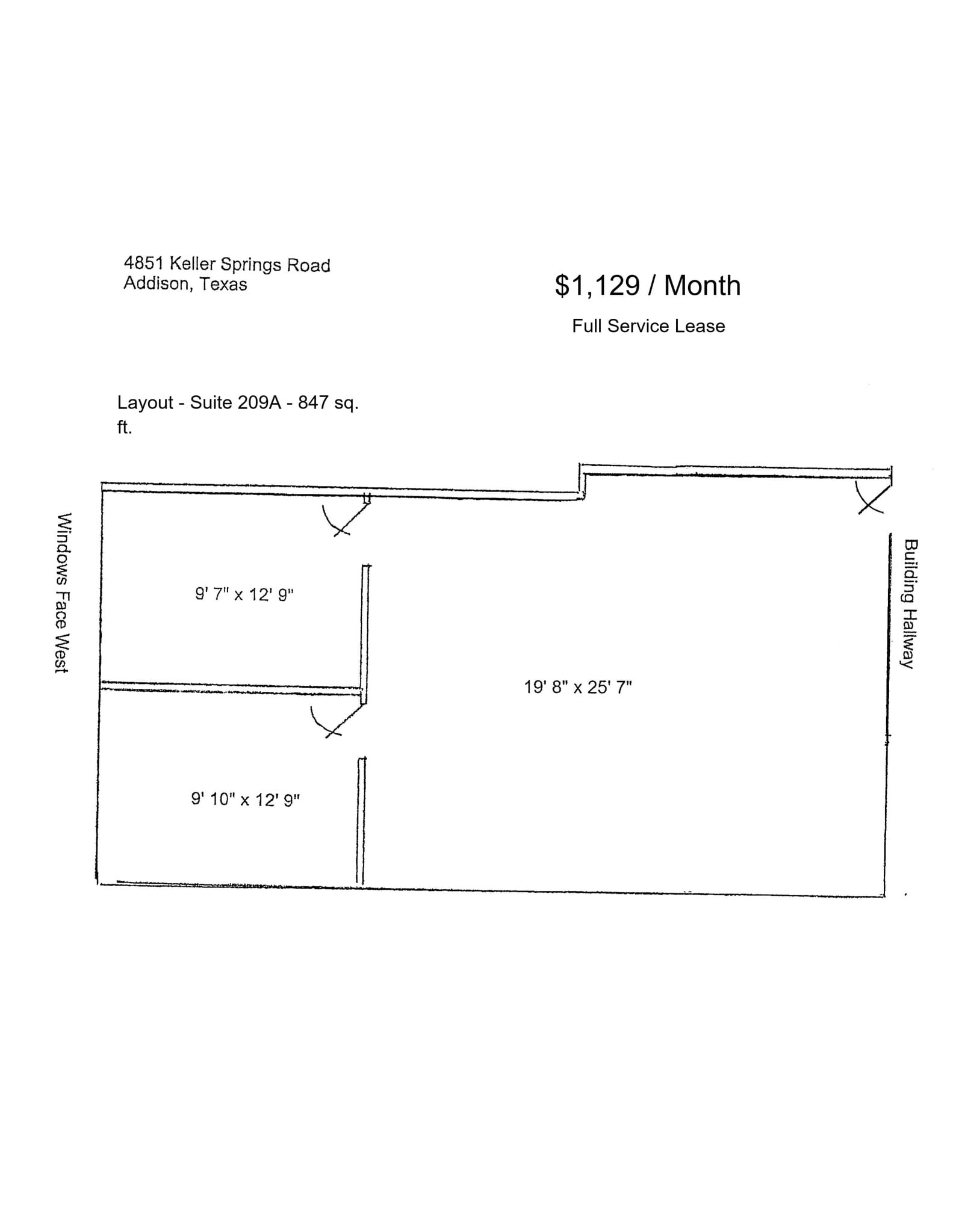4851 Keller Springs Rd, Addison, TX à louer Plan d’étage– Image 1 sur 1